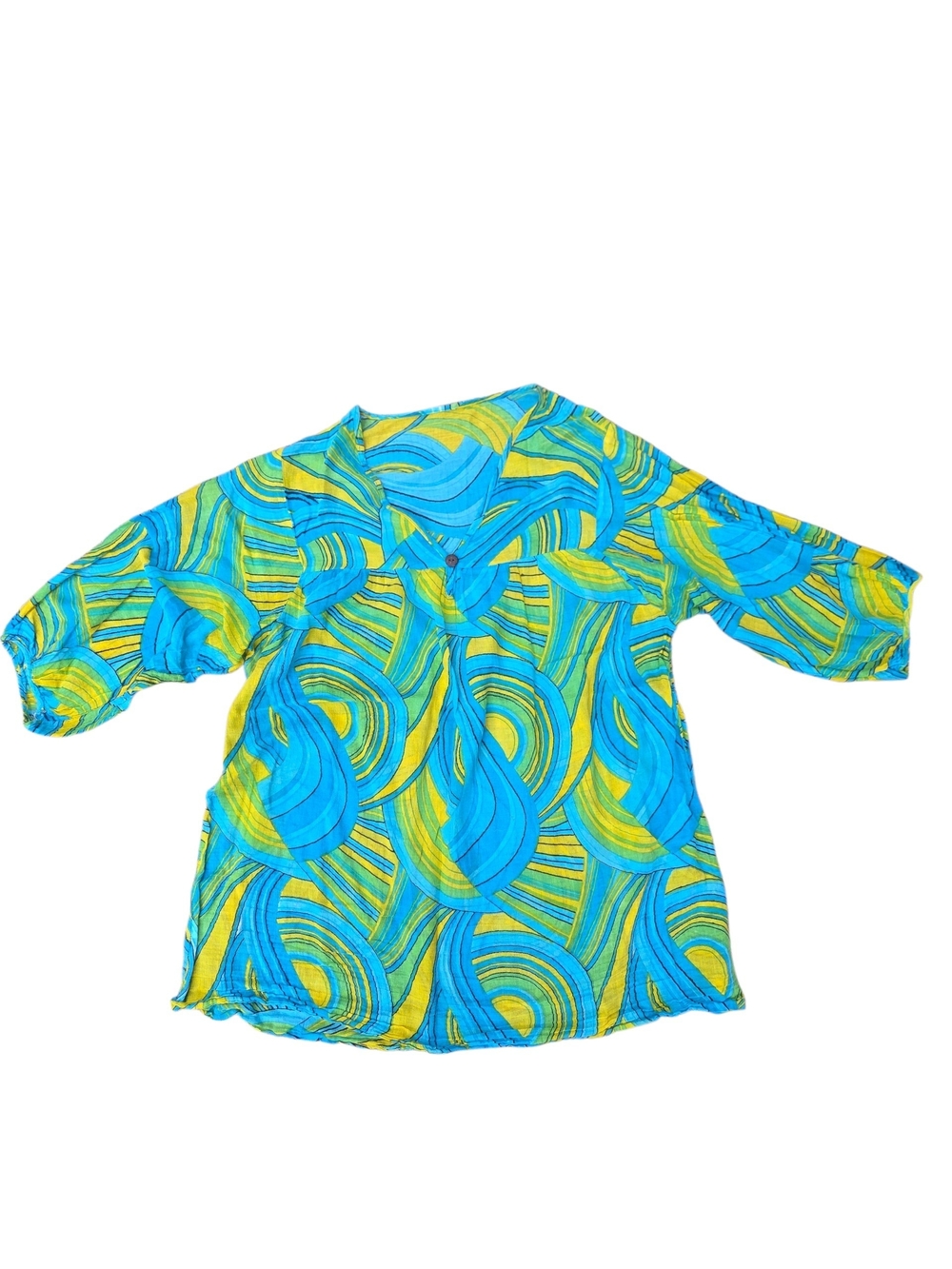Vibrant Retro Women's Blouse XL/1X